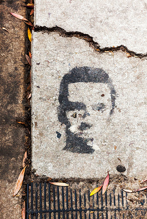 Sidewalk Graffiti Portrait